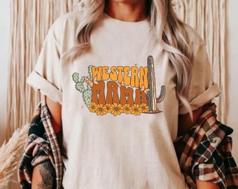 Camisa de mamá del oeste, camisa con estampado de cactus, sudadera de mamá del oeste, camisa de mamá, camisa de mamá campestre, regalo para el Día de la Madre, regalo para mamá