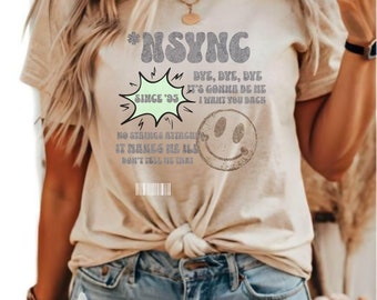 NSYNC Songs Shirt, Reunion Shirt, Concert Shirt, Oversized Summer Tee, Band Tee, 90s Boy Bands, *NSYNC