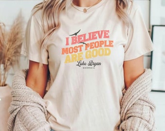I Believe Most People are Good, Luke Bryan, Customizable Color Unisex Jersey Short Sleeve Tee