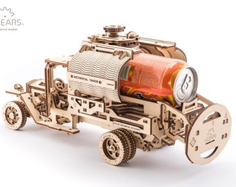 Tanker truck - build your own moving model by UGears. Self assembly kit.