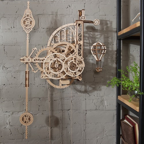 Build Your Own Aero Clock. Wall Clock With Pendulum by Ugears. Etsy UK