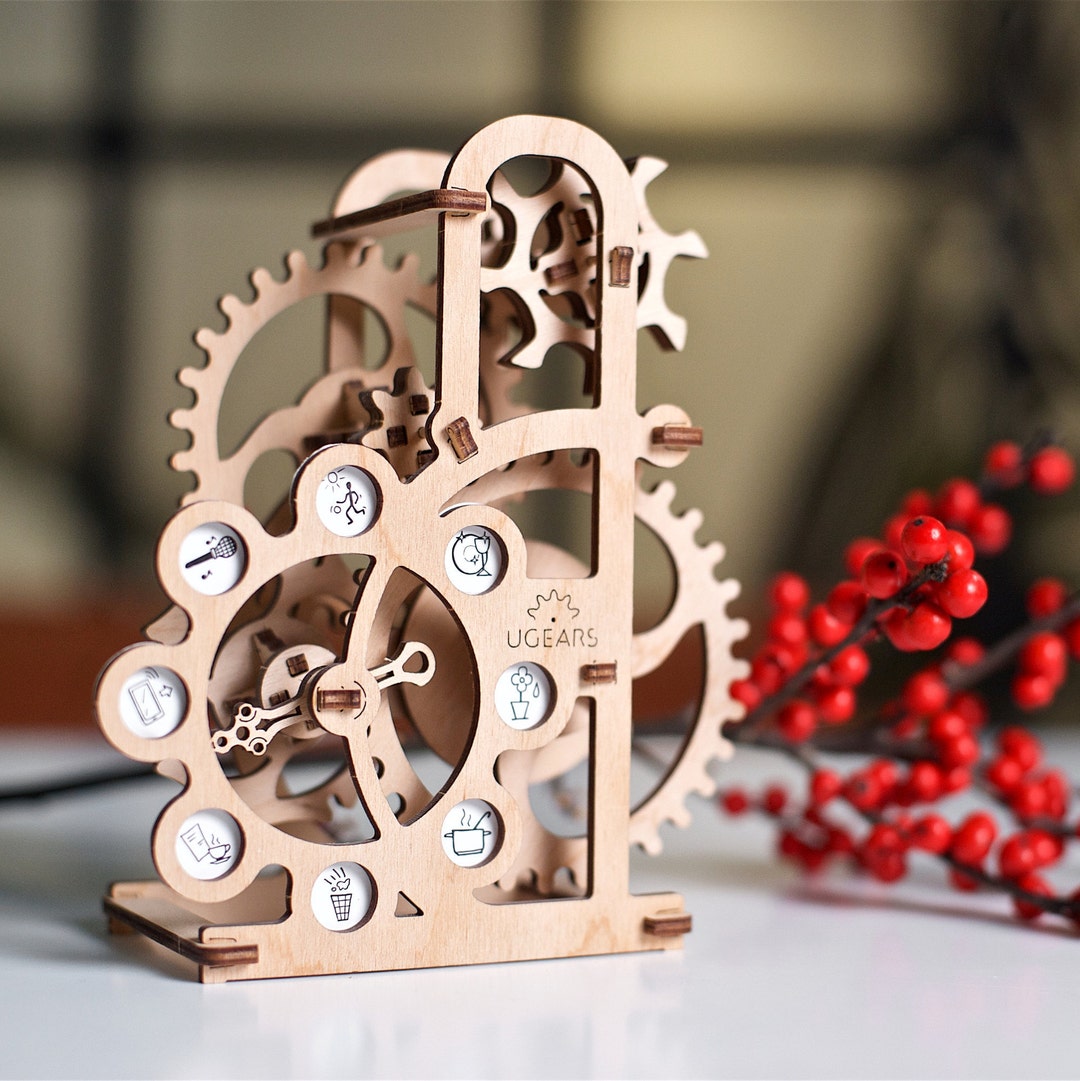 Ugears Mechanical Model  Steampunk Clock wooden construction kit for  self-assembly and collection