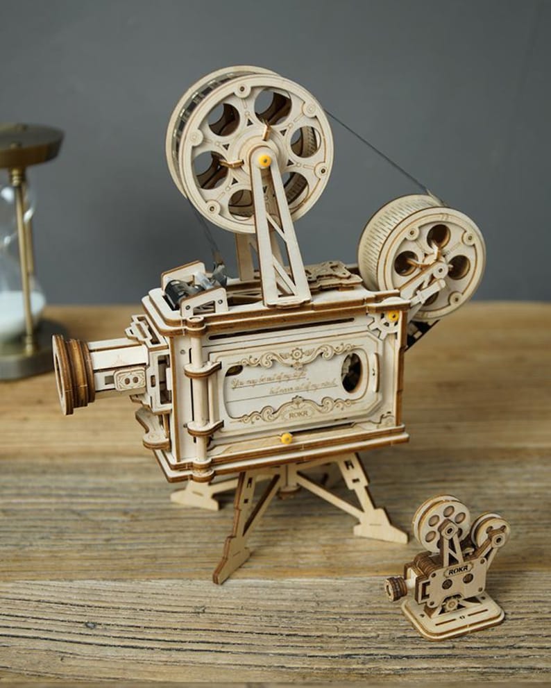 build your own working Projector Vitascope Wooden Mechanical Model Self