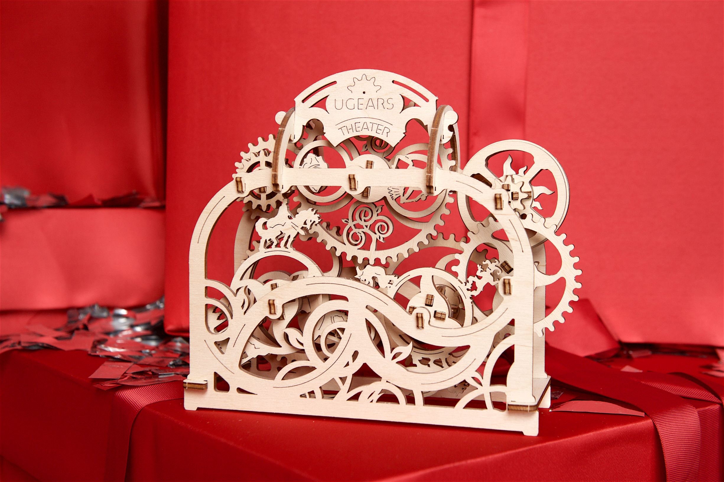 Build your own Mechanical working Model Theater by UGears. Self assembly kit.