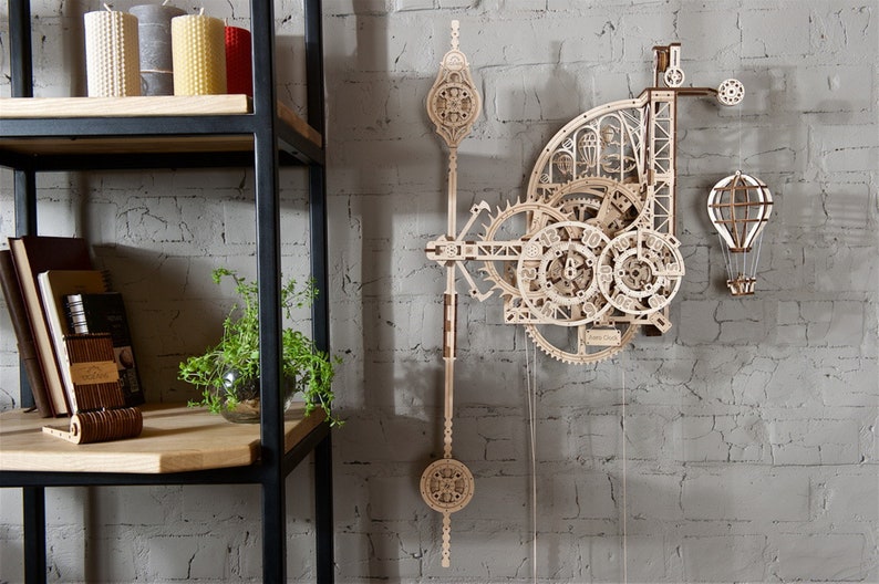 Build Your Own Aero Clock. Wall Clock With Pendulum by Ugears. Etsy UK