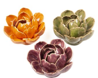 Ceramic Peony - Decorate Your Own Table, Wall, Terrarium Garden