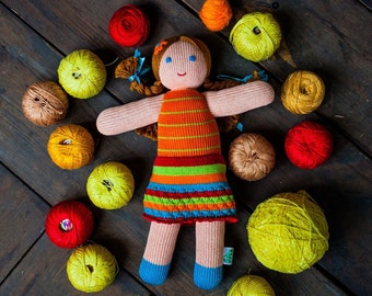 Knitted Ukrainian Doll by FreiaToys