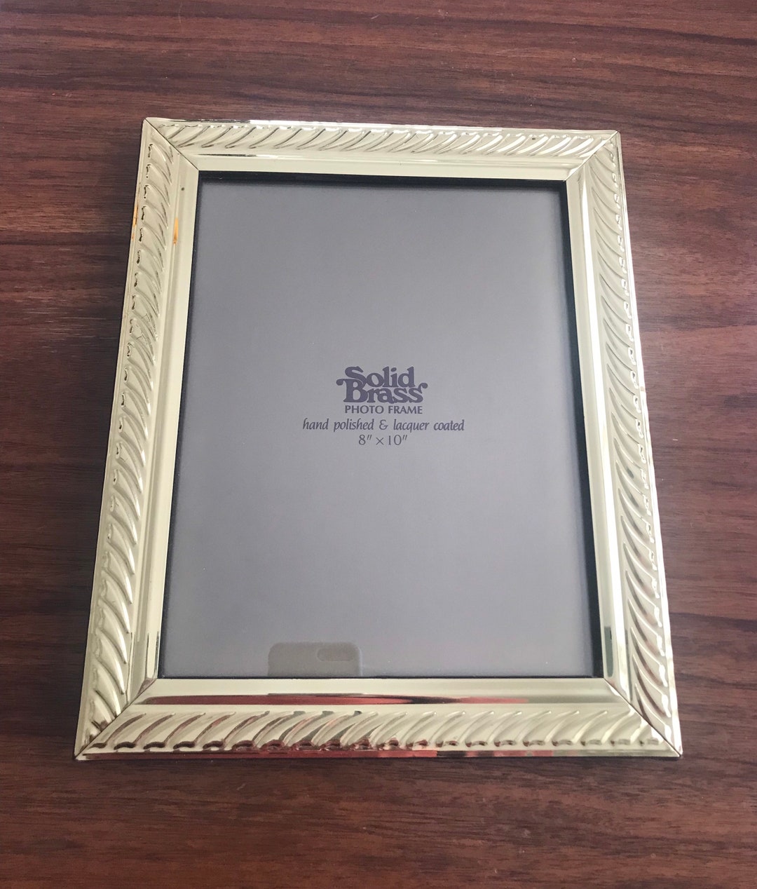 Vintage 8x10 Frame Solid Brass Hand Polished Lacquer Coated Etsy