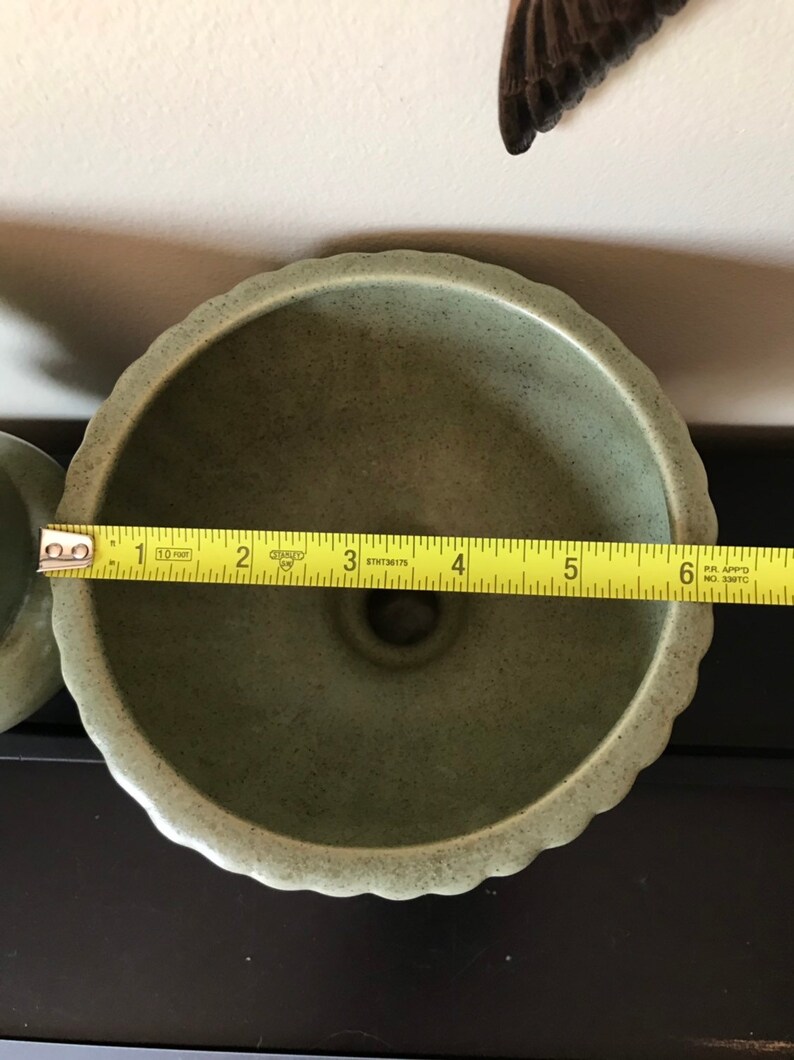 Green Planters Set of 2 Planters Vintage Haeger Pottery Planter Pots