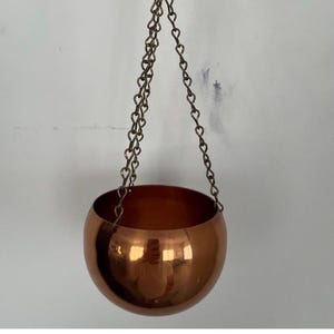 Vintage Coppercraft Guild Hanging Plant Pot, 1970s, Vintage Home Decor, Vintage Copper