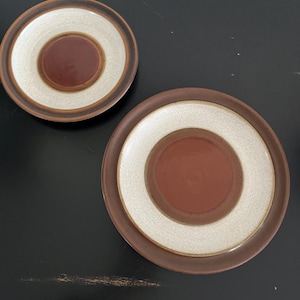 Set of 2 Denby Potter&#39;s Wheel Plates: Salad & Side Plates