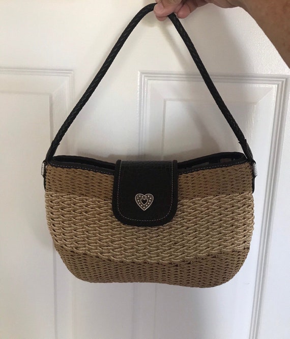 90s Brighton Woven Handbag, vintage handbag, Brigh
