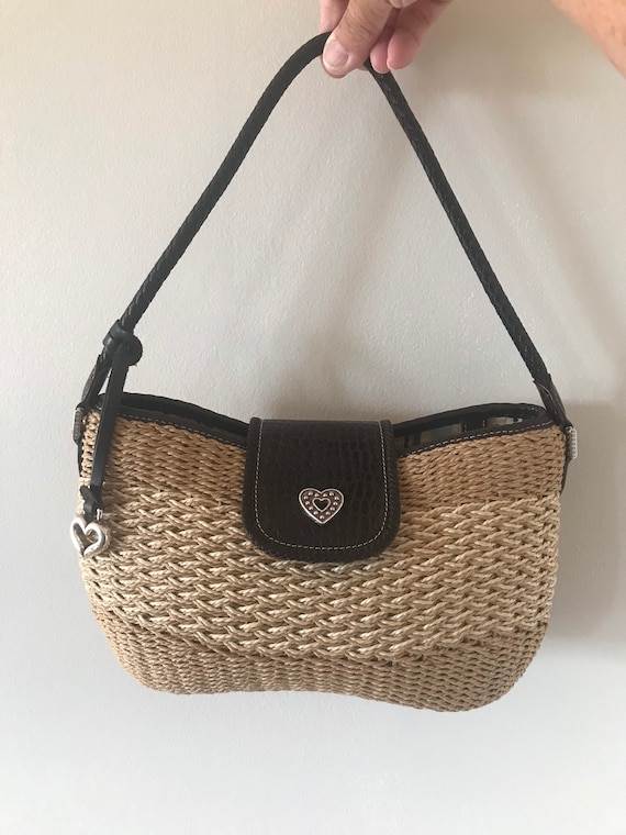 90s Brighton Woven Handbag, vintage handbag, Brigh