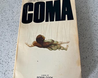 Coma by Robin Cook 1977, Best Seller Book, 1970s, Vintage Book