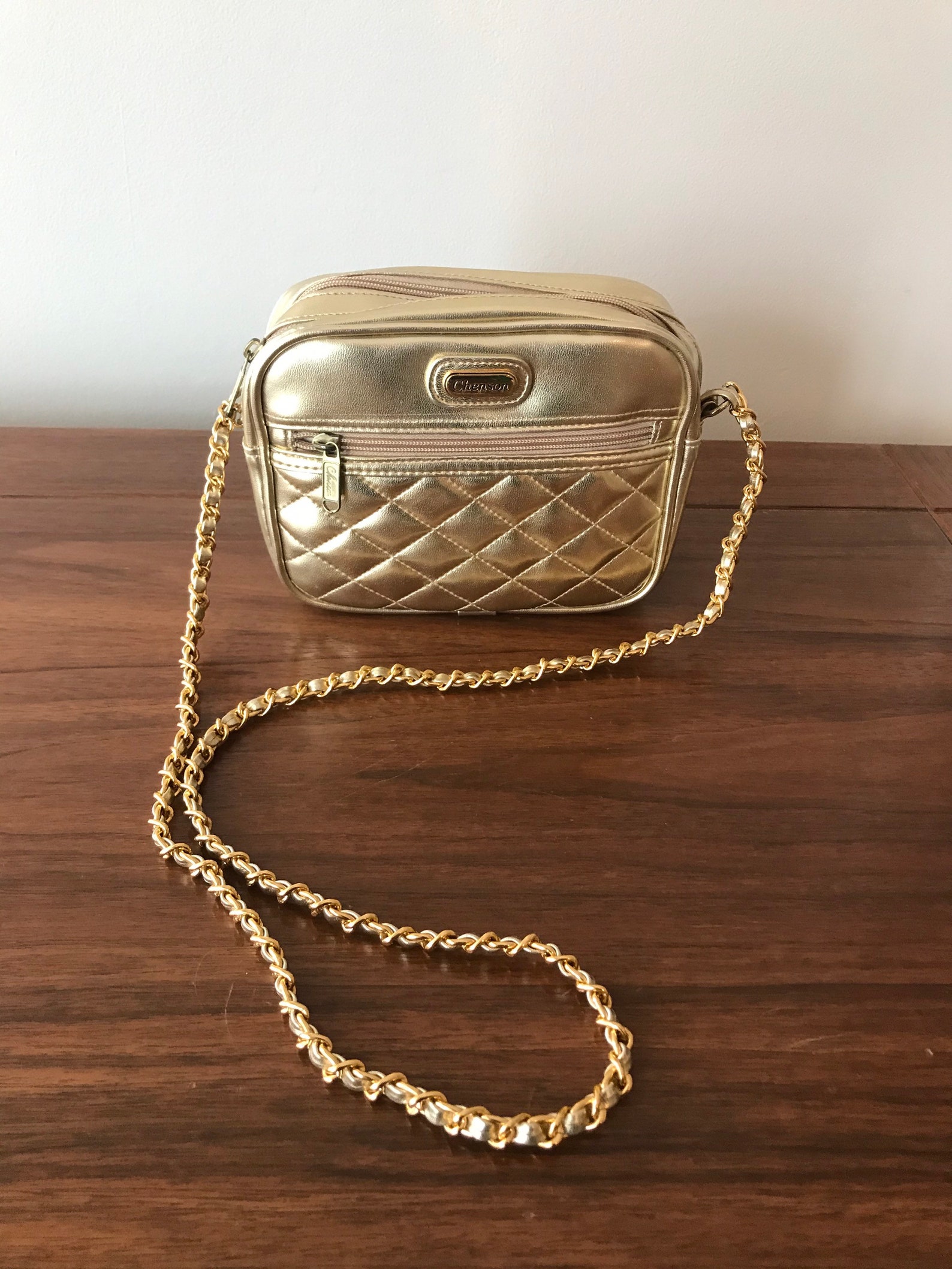 Vintage Chenson Purse Vintage Purse ShoulderBag Gold Purse | Etsy