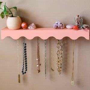 Wavy Shelf Jewelry Hanger Squiggle Shelf Jewelry Holder Eclectic Decor Maximalist Style zdjęcie 1