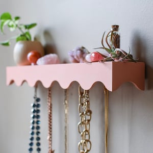 Wavy Shelf Jewelry Hanger Squiggle Shelf Jewelry Holder Eclectic Decor Maximalist Style zdjęcie 3