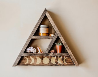 Triangle Shelf Jewelry Hanger - 15 Hooks