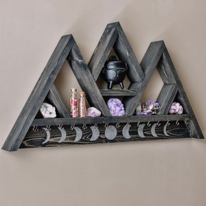 Witchy Silver Large Triangle Shelf Jewelry Hanger 30 Hooks LIMITED EDITION image 3