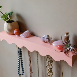 Wavy Shelf Jewelry Hanger Squiggle Shelf Jewelry Holder Eclectic Decor Maximalist Style zdjęcie 4