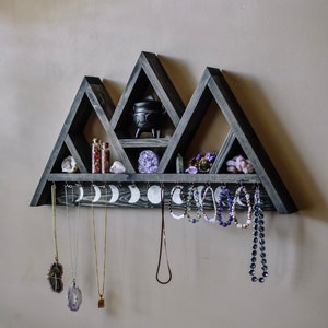 Witchy Silver Large Triangle Shelf Jewelry Hanger 30 Hooks LIMITED EDITION image 5