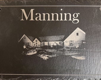 Slate house sign - Charcuterie - personalized plaque - man cave - custom closing gift, she shed -house warming - realtor gift