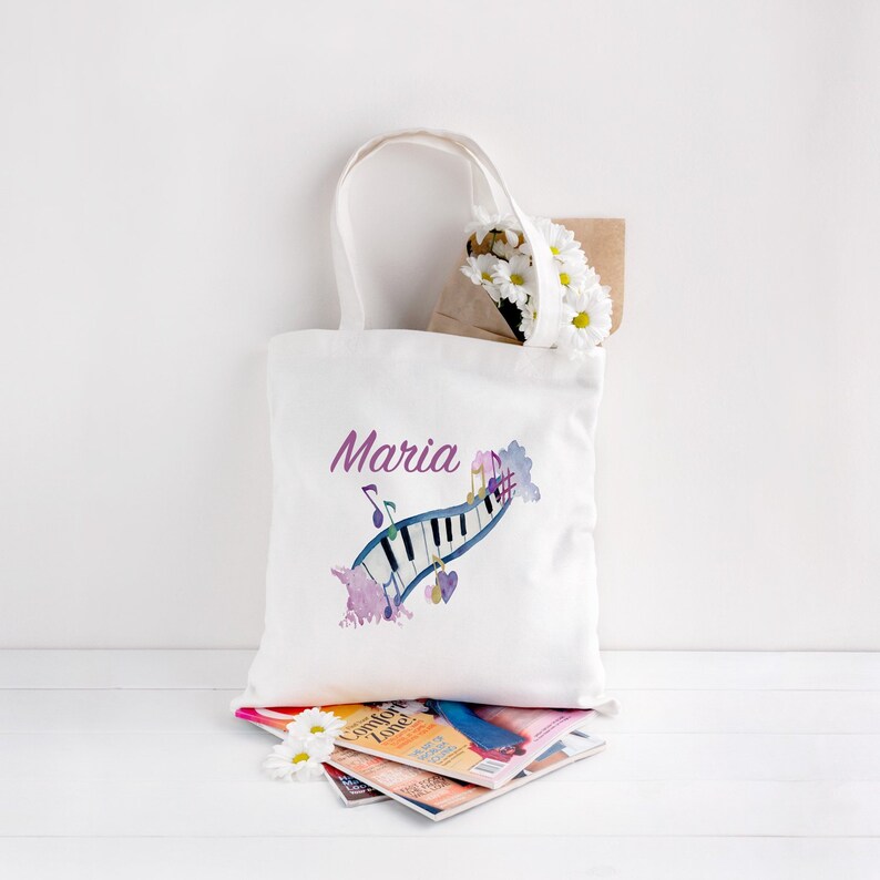 piano tote bag