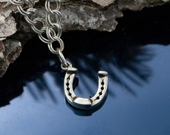 Ciondolo Staffa In Argento Sterling .925 Con Clip A Granchio - Tema Cavallo, Per Collane E Bracciali, Gioielli Equitazione - 2