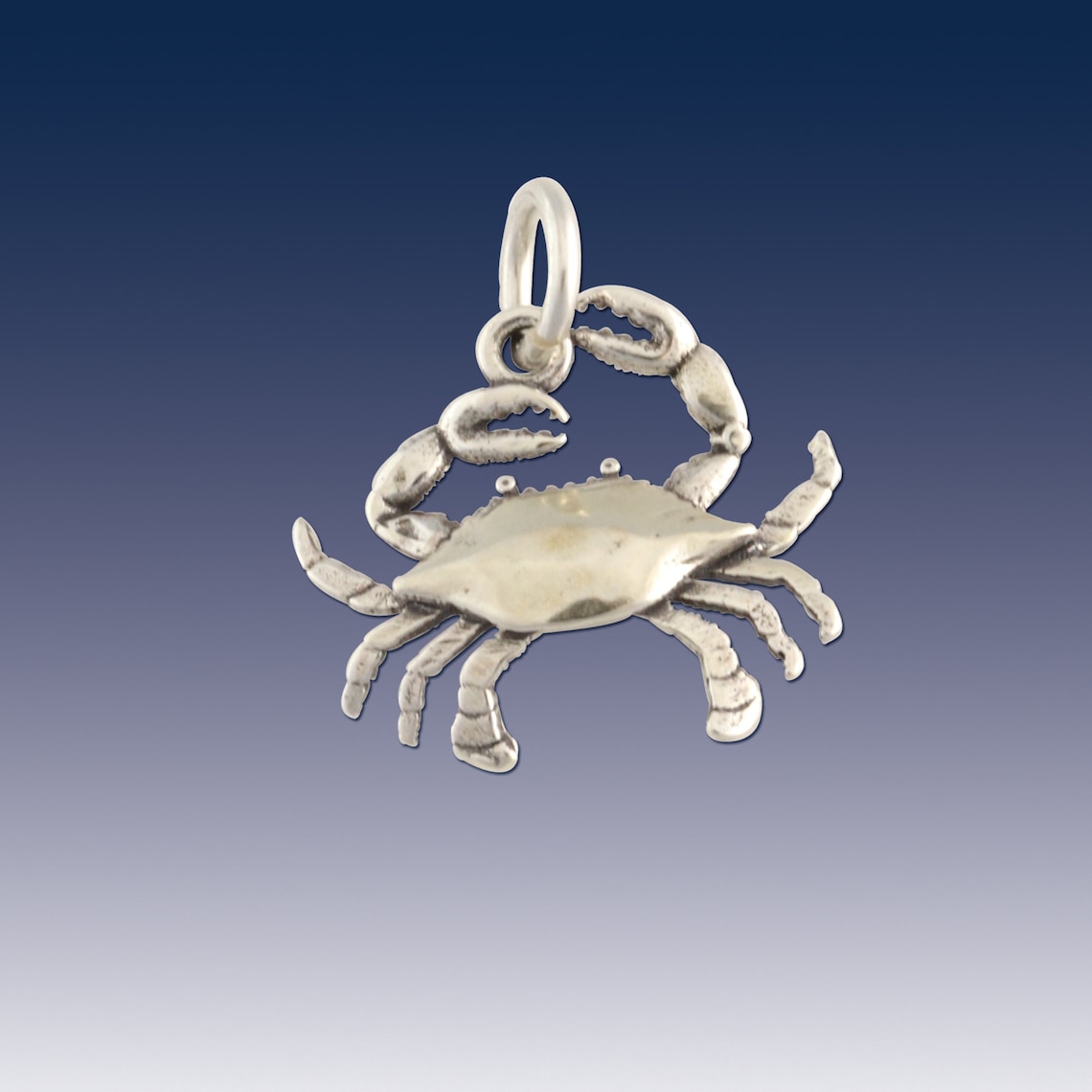 Orange Glitter Crab Charm