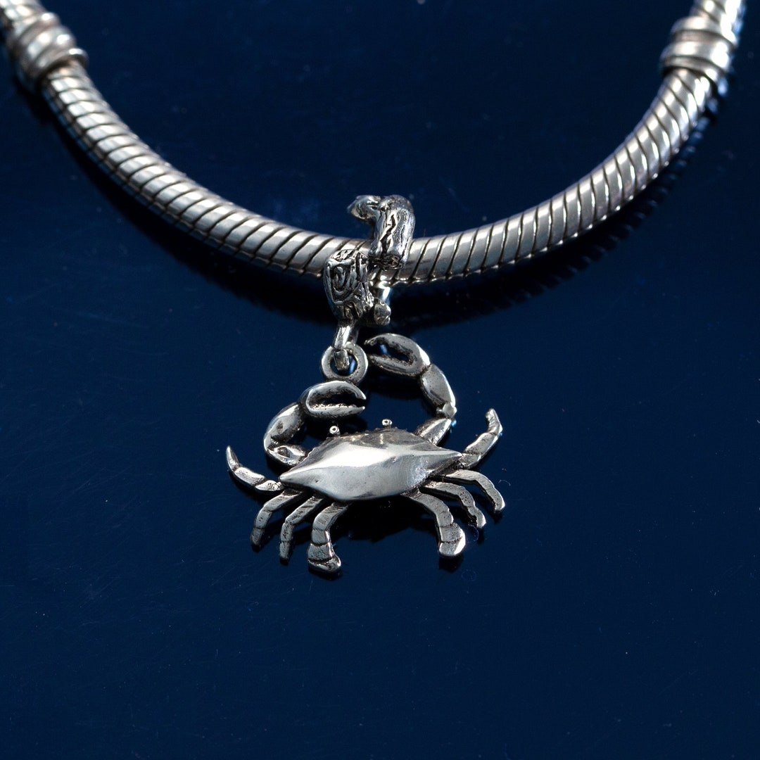 Oxidized 3D Cute Crustacean! Crab Charm main image 0