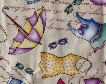 Joy Hall Patt#4837 – sold by the half yard, swimsuits and beach accessories on yellow