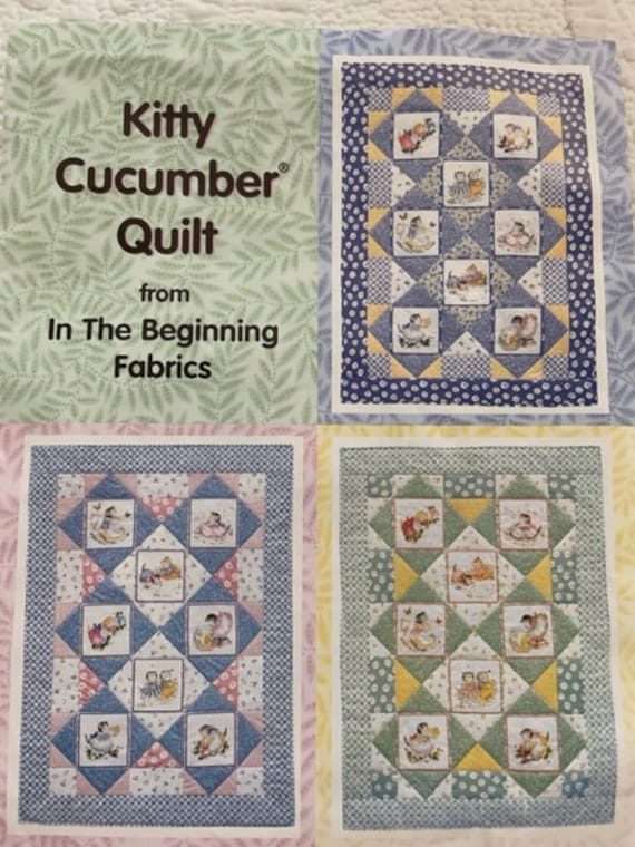 Vintage Kitty Cucumber Quilt Kit From in the Beginning Fabrics Etsy