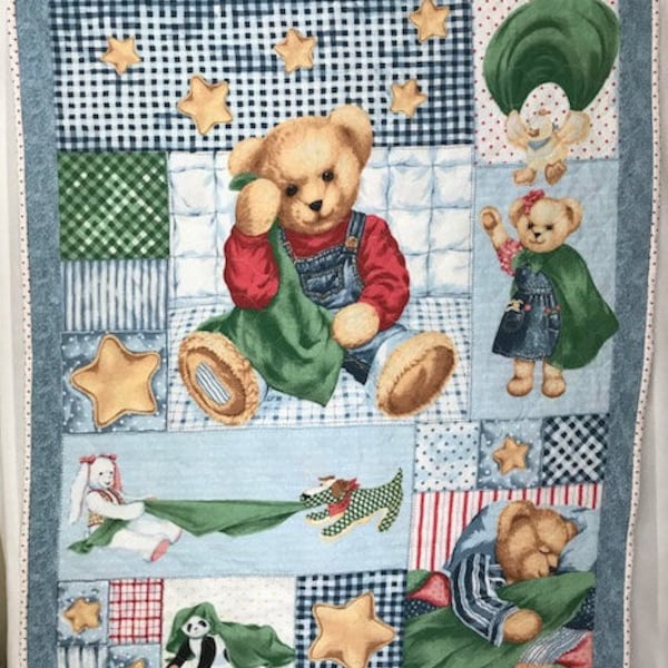 Blue Jean Teddy Etsy