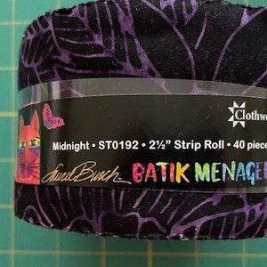 Laurel Burch Midnight Batik Menagerie Jelly Roll