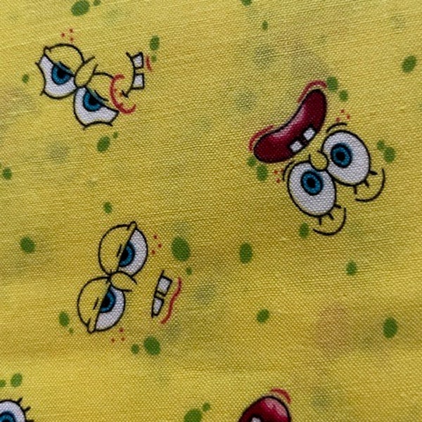 Sponge Bob Funny Faces sold by the half yard
