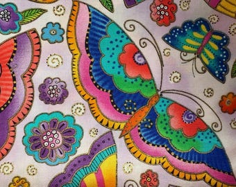 FlyingColors II by Laurel Burch for Clothworks  - sold by the half yard