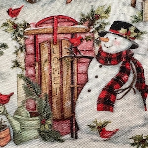 Snowmen CP80823 Susan Winget Springs Creative – sold by the half yard