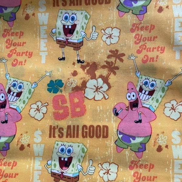 Sponge Bob “It’s All Good” sold by the half yard