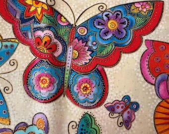 Flying Colors II by Laurel Burch for Clothworks – sold by the half yard