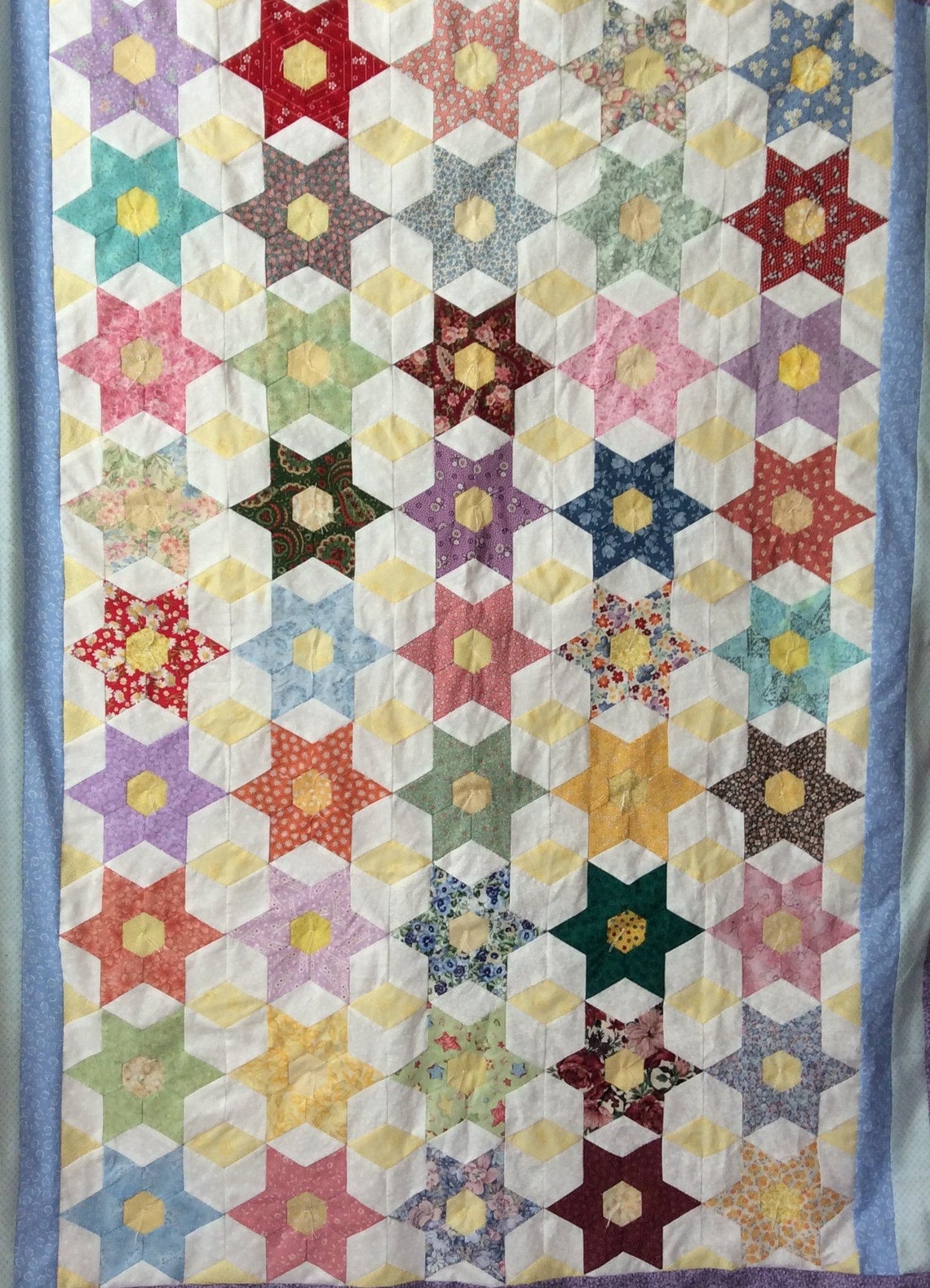 Texas Star Pattern Handmade Quilt Etsy