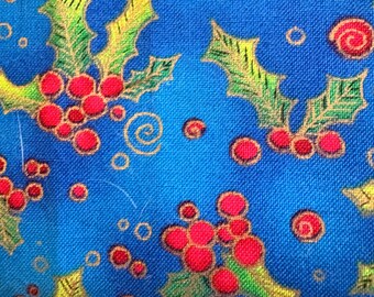 Laurel Burch Holliday Collection Holly - sold by the half yard