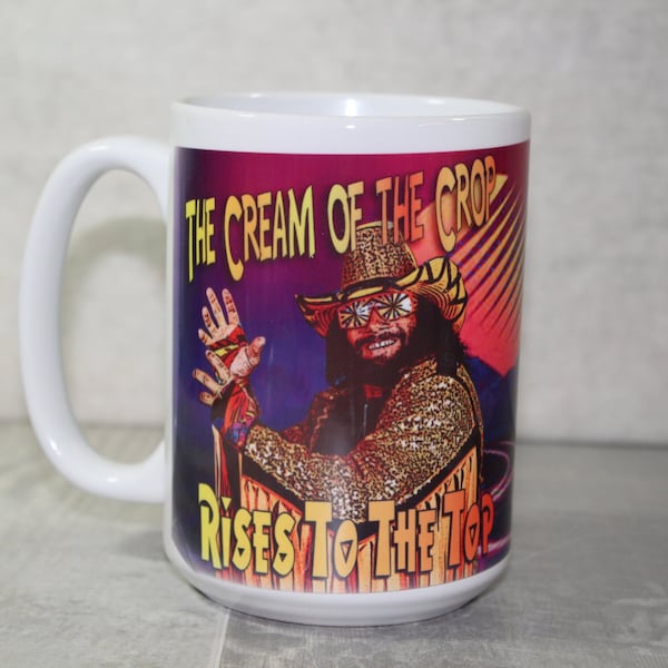 Macho Man Randy Savage Cream of the Crop 15oz coffee mug