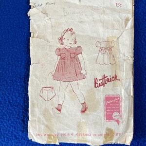 Vintage Butterick Pattern