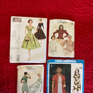 Sewing Patterns, Vogue Patterns (all 4 uncut/unused patterns for the price!)