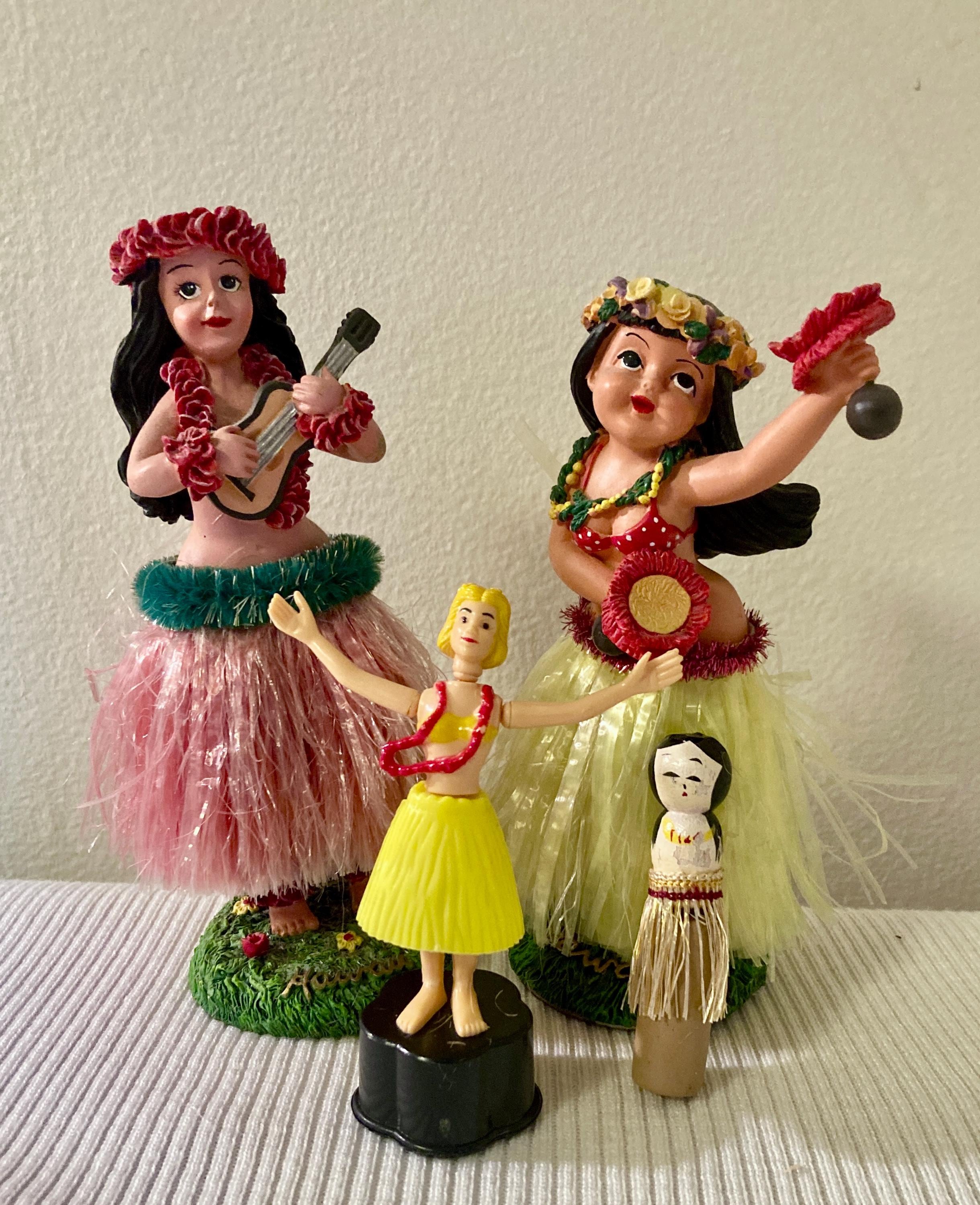Hibiscus Vintage Hula Doll Vintage Hula Girl Doll: 1950s-60s