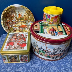 Vintage Tin Containers (all 4 pieces for the price!)