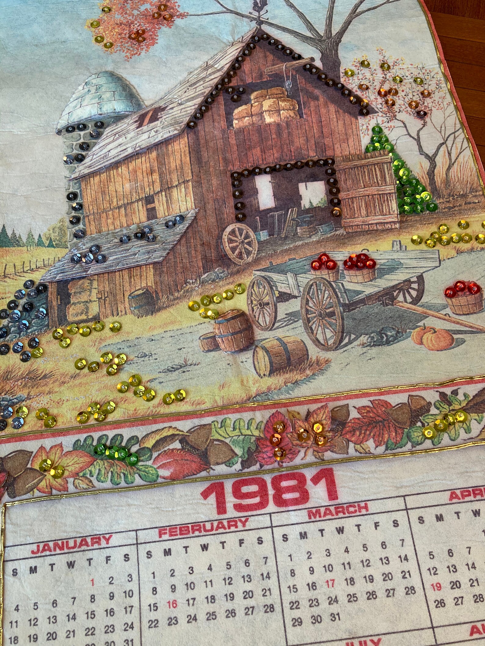 Sequin Calendar From 1981 Calendar Repeats In 2026 Etsy