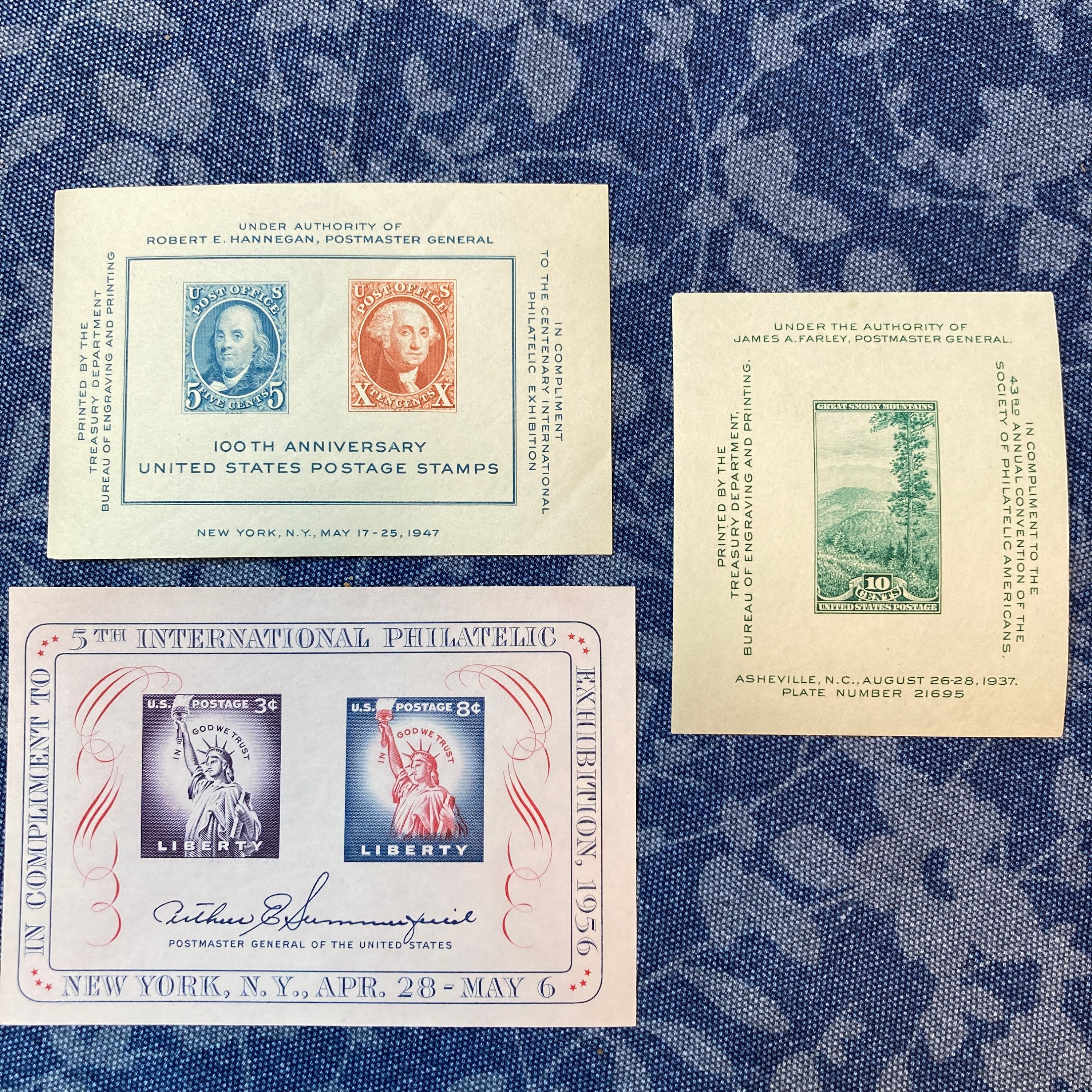 100 Aniversary US Postage Stamps 10 & 5 Cent Stamps 948