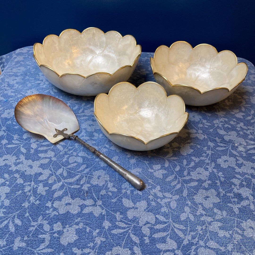 Capiz Shell Bowls With Serving Spoon (everything Pictured for the Price ...