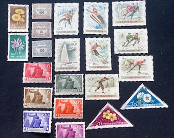 Stare znaczki pocztowe z Węgier (wszystkie 21 znaczków w tej cenie!)